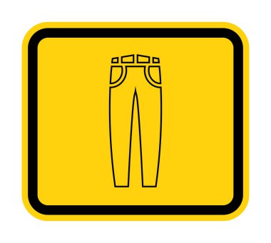 Kot pantolon vektör simgesi beyaz arkaplanda izole