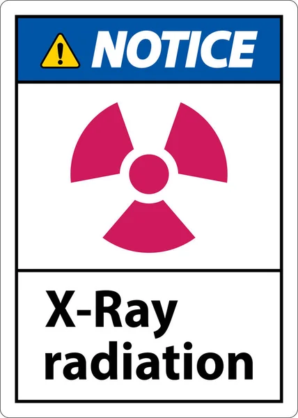 Notice Sign Ray Radiation White Background — ストックベクタ