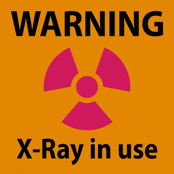 Warning Sign Ray Use White Background — ストックベクタ