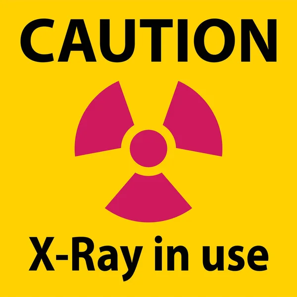 Caution Sign Ray Use White Background — ストックベクタ