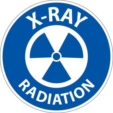Notice X-Ray Radiation Sign On White Background