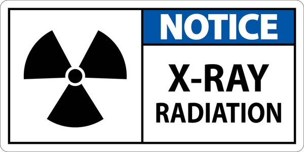 Notice Ray Radiation Sign White Background — ストックベクタ