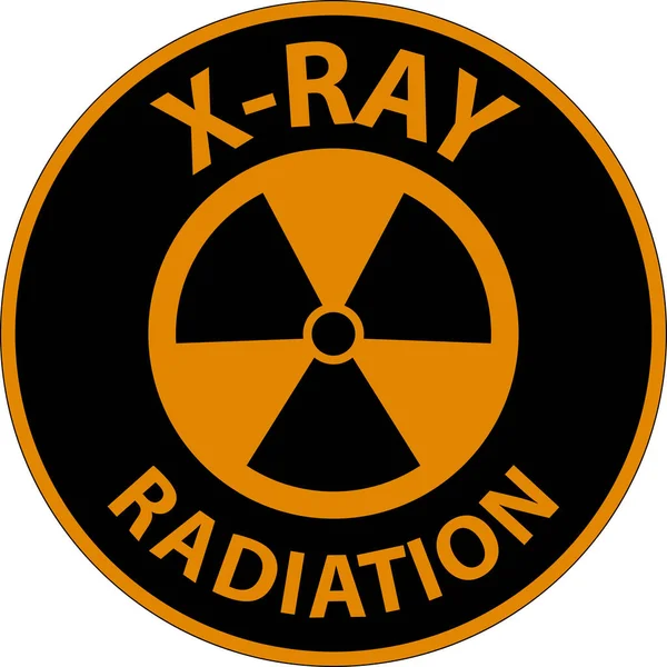 Προειδοποίηση Ray Ακτινοβολία Σημάδι Λευκό Φόντο — Διανυσματικό Αρχείο