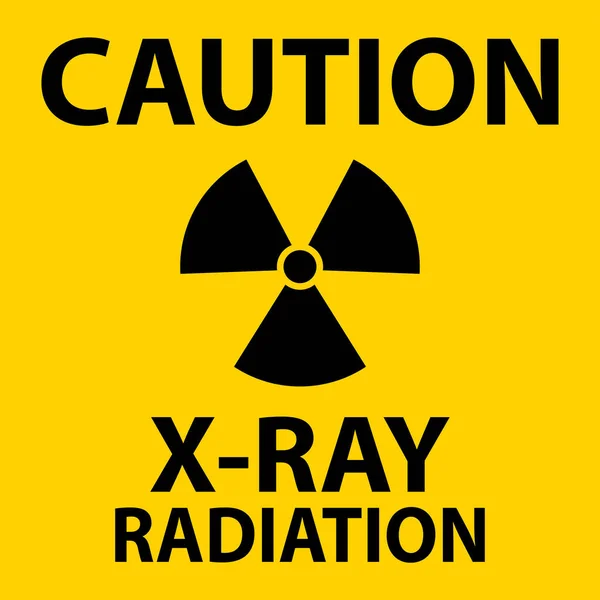 Warning Ray Radiation Sign White Background — ストックベクタ
