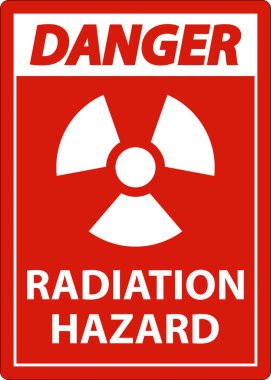 Danger Radiation Hazard Sign On White Background