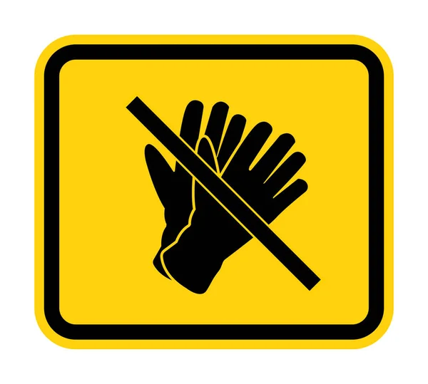 Μην Φοράτε Γάντια Παρακαλώ Βγάλτε Γάντια — Διανυσματικό Αρχείο
