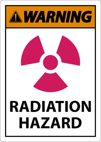 Предупреждающий Знак Радиационной Опасности Белом Фоне — стоковый вектор