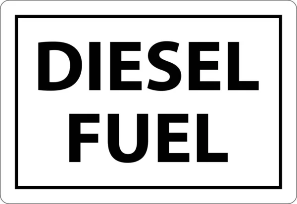 Danger Diesel Fuel Sign White Background — Vector de stock
