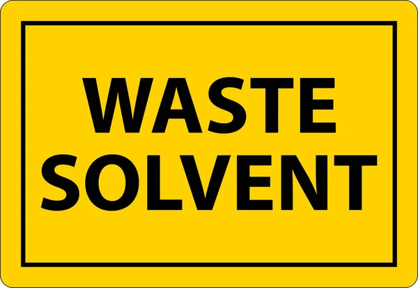 Danger Waste Solvent Sign White Background - Stok Vektor