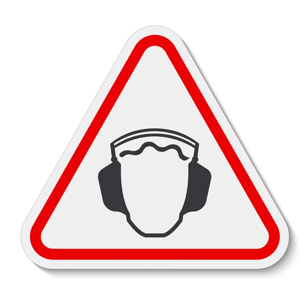 Hearing Protection Symbol Floor Sign — Stockový vektor