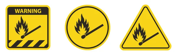 Fire Matches Open Flame Sign — 图库矢量图片