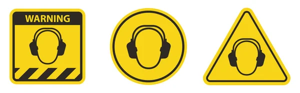 Hearing Protection Symbol Floor Sign — Image vectorielle