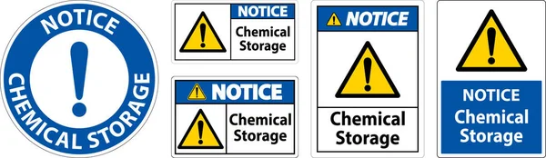 Informacja Chemical Storage Symbol Znak Białym Tle — Wektor stockowy