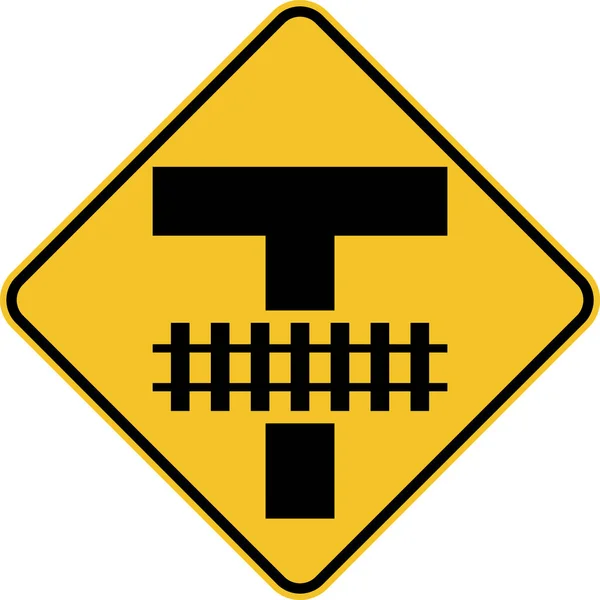 Знак Пересечения Скоростного Трамвая — стоковый вектор