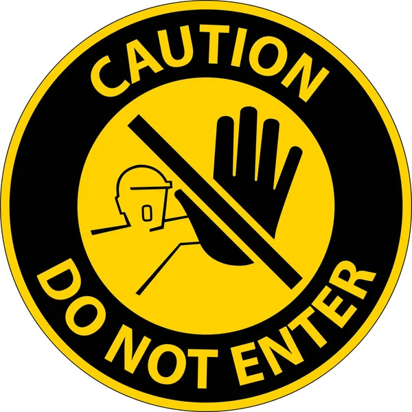 Предупреждение Вводить Уполномоченный Персонал Знак — стоковый вектор