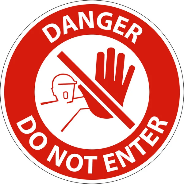 Danger Enter Authorized Personnel Only Sign — Stock Vector