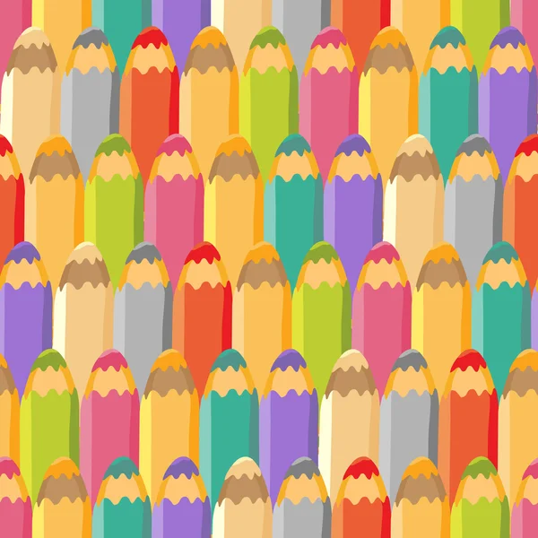 Varrat nélküli mintát a ceruzák. Iskolai háttér. Vector illustr — Stock Vector