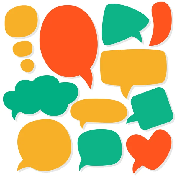 Cartoon speech bubbles. Different sizes and forms. Vector illust — Stock Vector