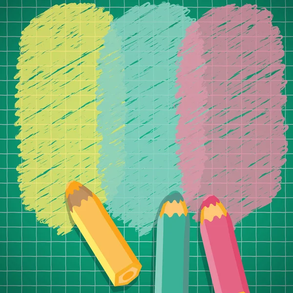 Speech bubbles with pencils. — Stock Vector