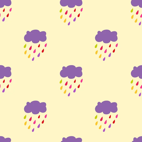 雲雨のシームレスなパターン. — ストックベクタ