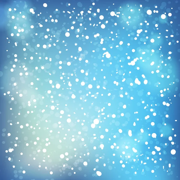 Nieve y fondo de luces suaves . — Vector de stock