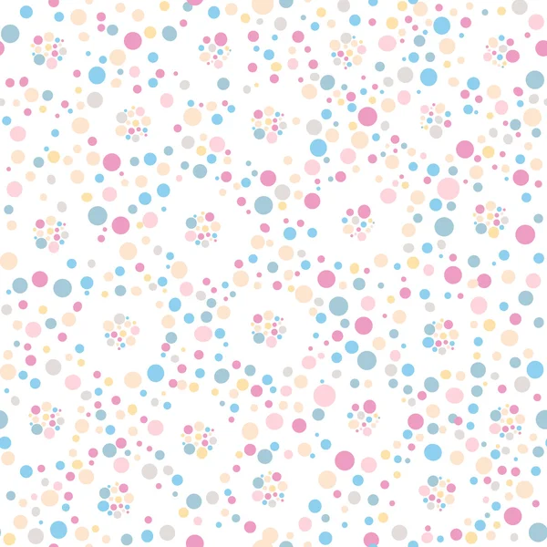 Seamless polka dot pattern, vector background. — Stock Vector