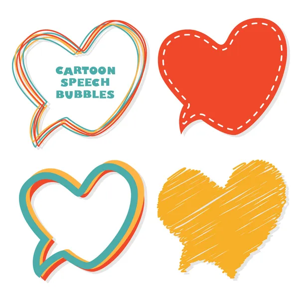 Heart speech bubbles. — Stock Vector