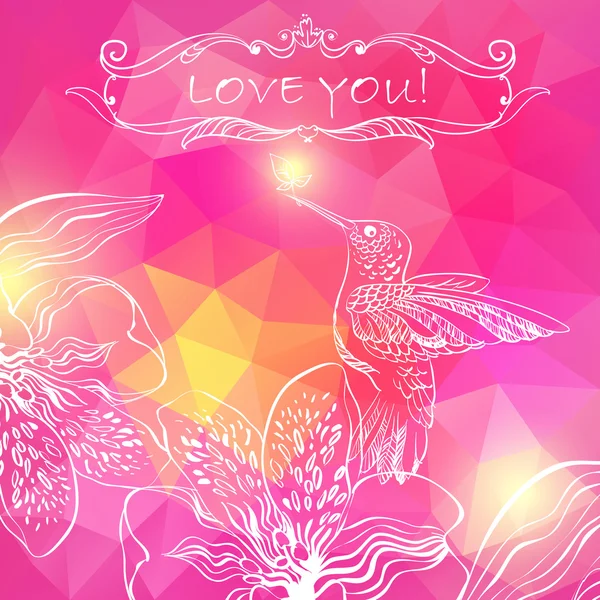 Carte de vœux Love — Image vectorielle