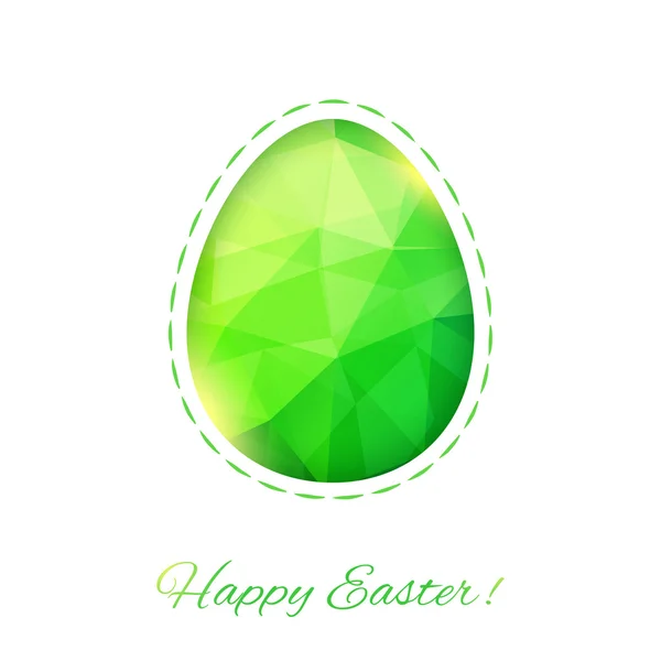 Easter Egg card in polyygonal style. — Stock Vector