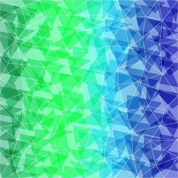 Blue-Green abstract polygonal background. — Stock Vector