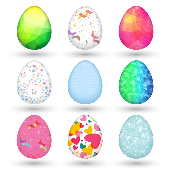 Easter eggs set. — Stock Vector