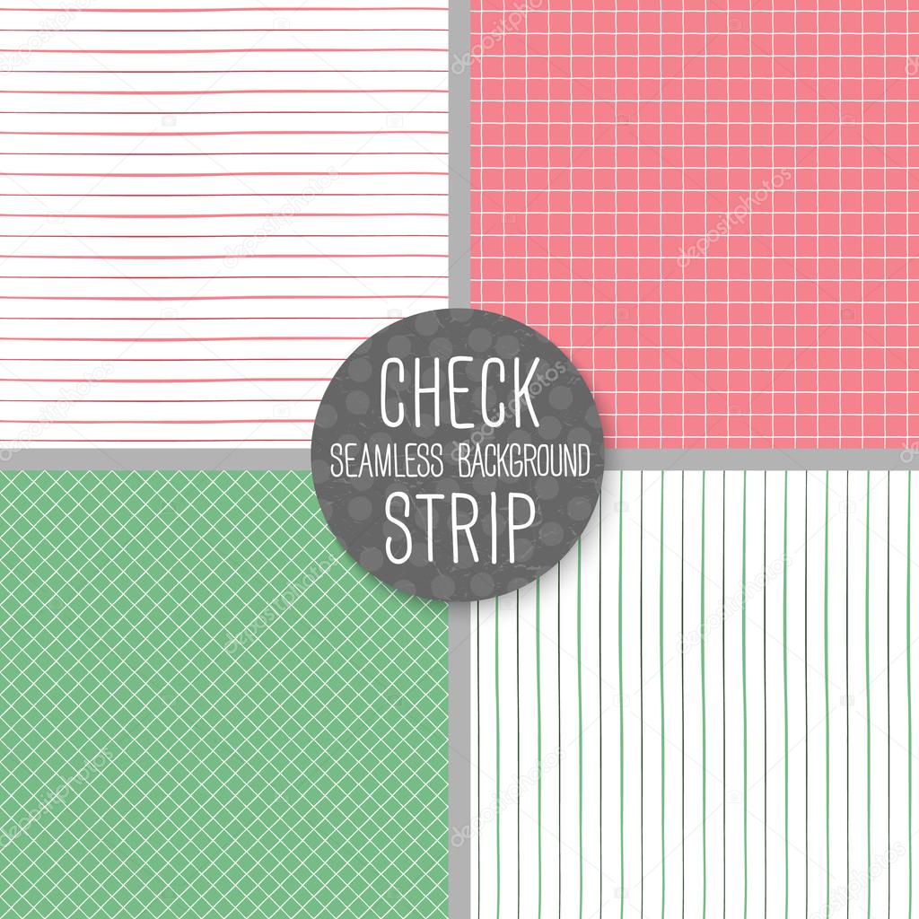 Check and Strip Seamless pattern. .