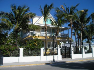 tipik ev mimarisi ve key west florida peyzaj