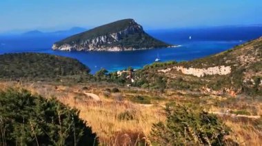 manzara cala moresca ve figalori adası aranci körfezi