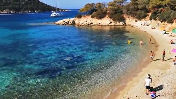 Krajina Cala Moresca Figalori Ostrov Aranci Propast Sardinii — Stock video