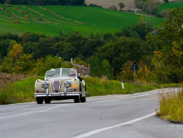 Кагли Италия 2020 Jaguar 140 Ots 1954 Старом Гоночном Автомобиле — стоковое фото