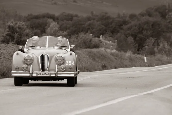 Cagli Itália Ott 2020 Jaguar 140 Ots 1954 Velho Carro — Fotografia de Stock