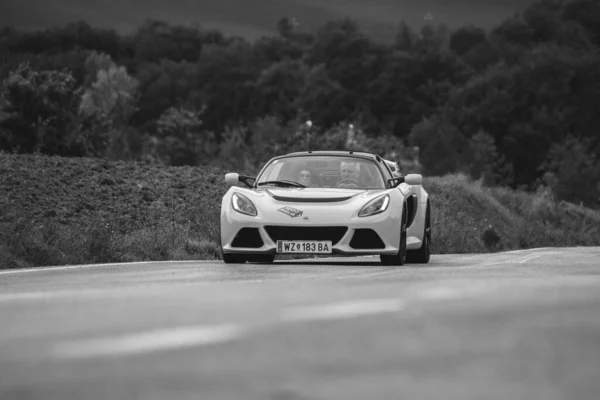 Cagli Olaszország Ott 2020 Lotus Elise Egy Régi Versenyautó Rally — Stock Fotó