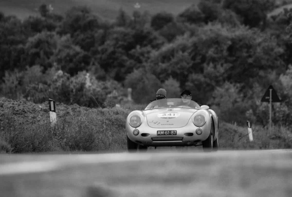 Кагли Италия 2020 Porsche 550 Spider Старом Гоночном Автомобиле Ралли — стоковое фото