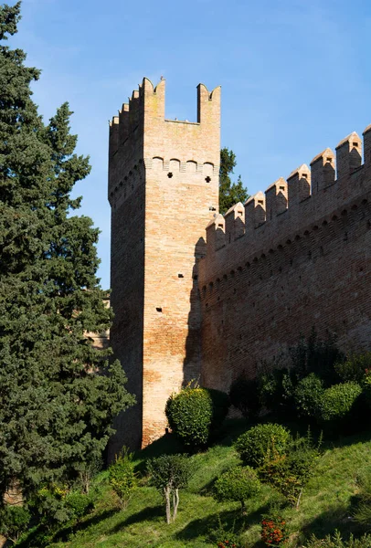 Landscapelandscape Gradara Castle Medieval Fortress Located Town Gradara Marche Italy — Stock Photo, Image