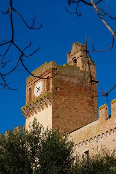 Landscapelandscape Gradara Castle Medieval Fortress Located Town Gradara Marche Italy — Stockfoto