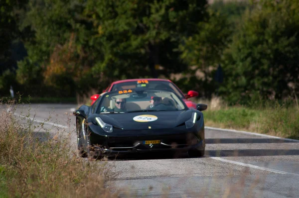 Cagli Olaszország Ott 2020 Ferrari 458 Spider Egy Régi Versenyautó — Stock Fotó