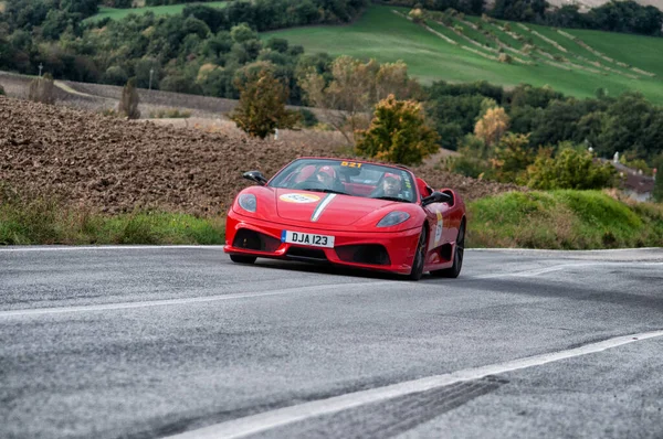 Cagli Italia Ott 2020 Ferrari Scuderia Spider 16M Viejo Coche — Foto de Stock