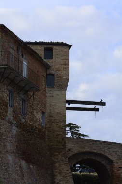 İtalya 'nın eski Mondaino (Rimini) kenti