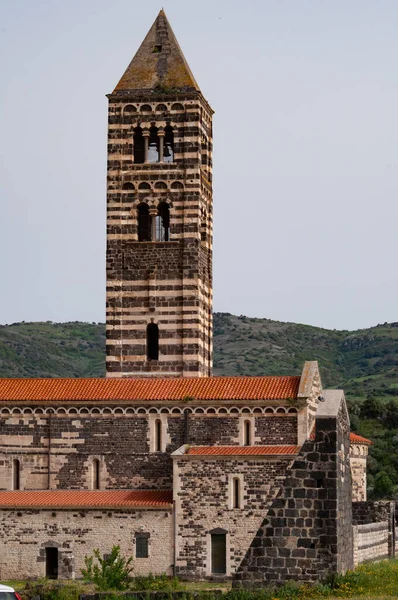 Basílica Santíssima Trindade Saccargia Uma Igreja Estilo Românico Localizada Município — Fotografia de Stock