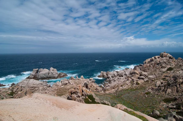 Kilátás Capo Testa Tengerpartjára Santa Teresa Gallura — Stock Fotó