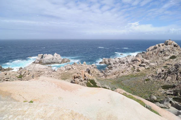 Uitzicht Kust Van Capo Testa Santa Teresa Gallura — Stockfoto