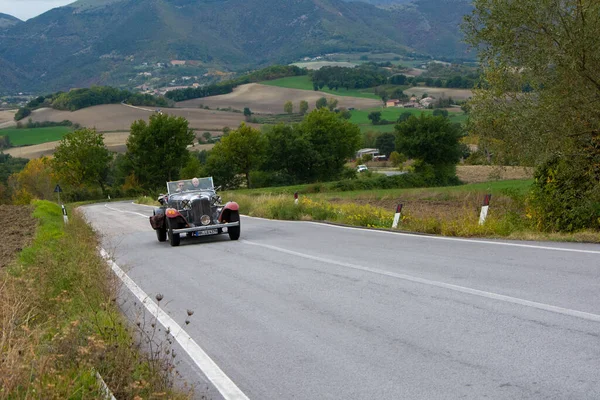 Cagli Italy Ott 2020 Lagonda Старому Гоночному Автомобілі Ралі Mille — стокове фото