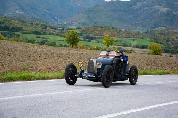 Cagli Itália Ott 2020 Bugatti T37 Carro Corrida Antigo Rali — Fotografia de Stock