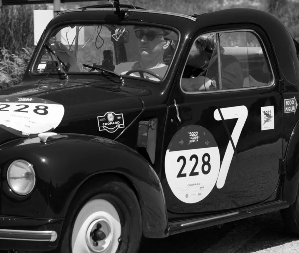 Urbino Italy Jun 2022 Fiat 500 Topolino 1952 Old Racing — Stock Photo, Image